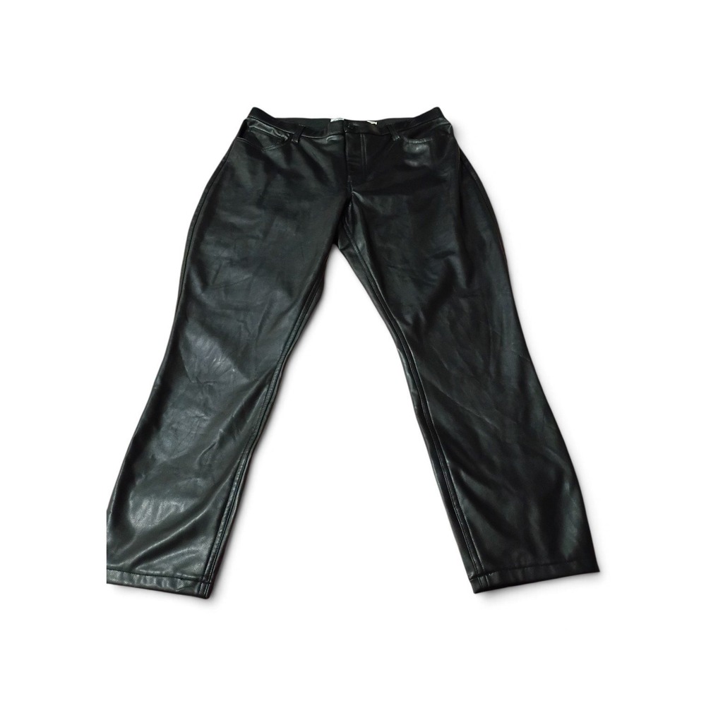Abercrombie & Fitch Vegan Leather Skinny High Rise Pants Black Size 33 16